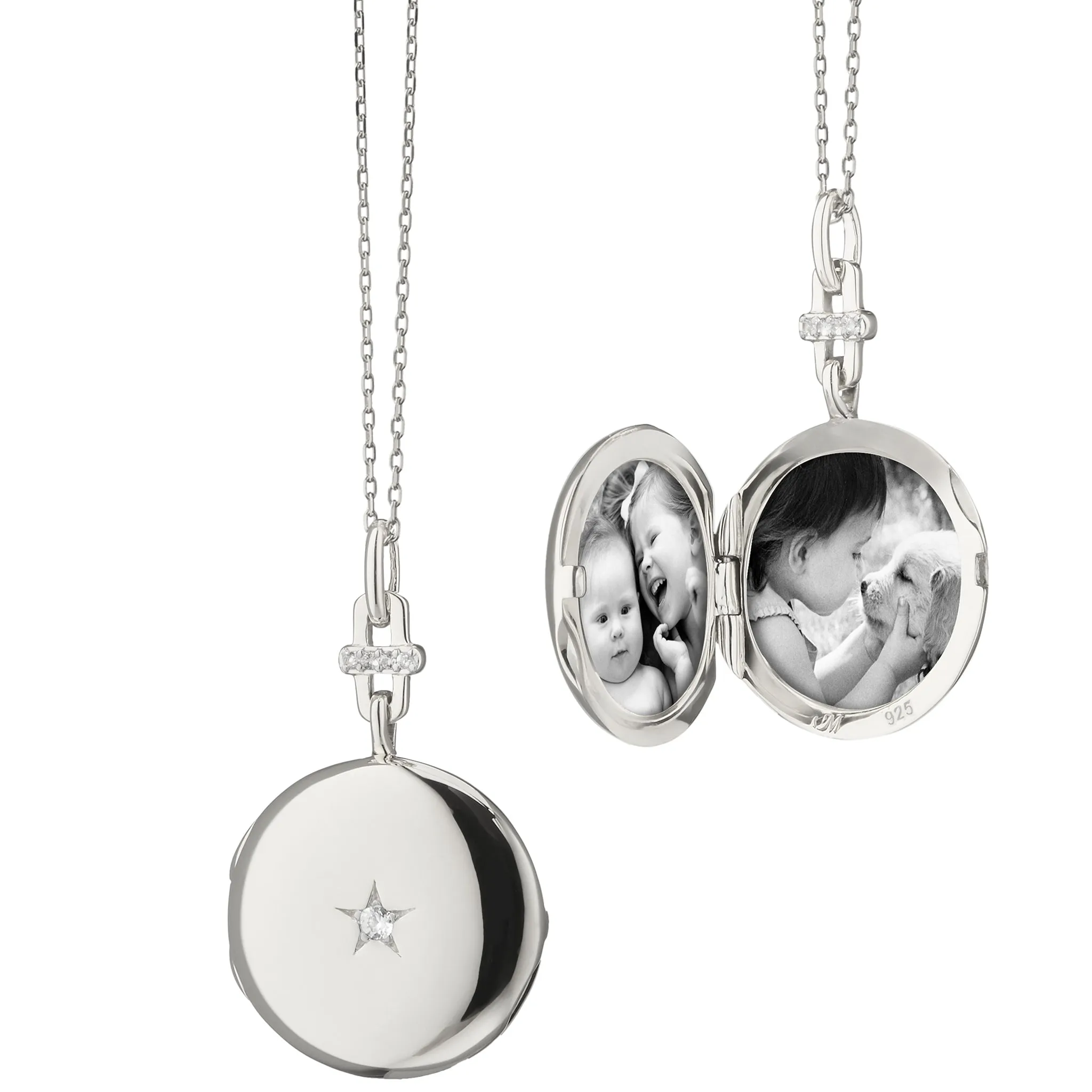 TWINKLE STAR SAPPHIRE LOCKET NECKLACE