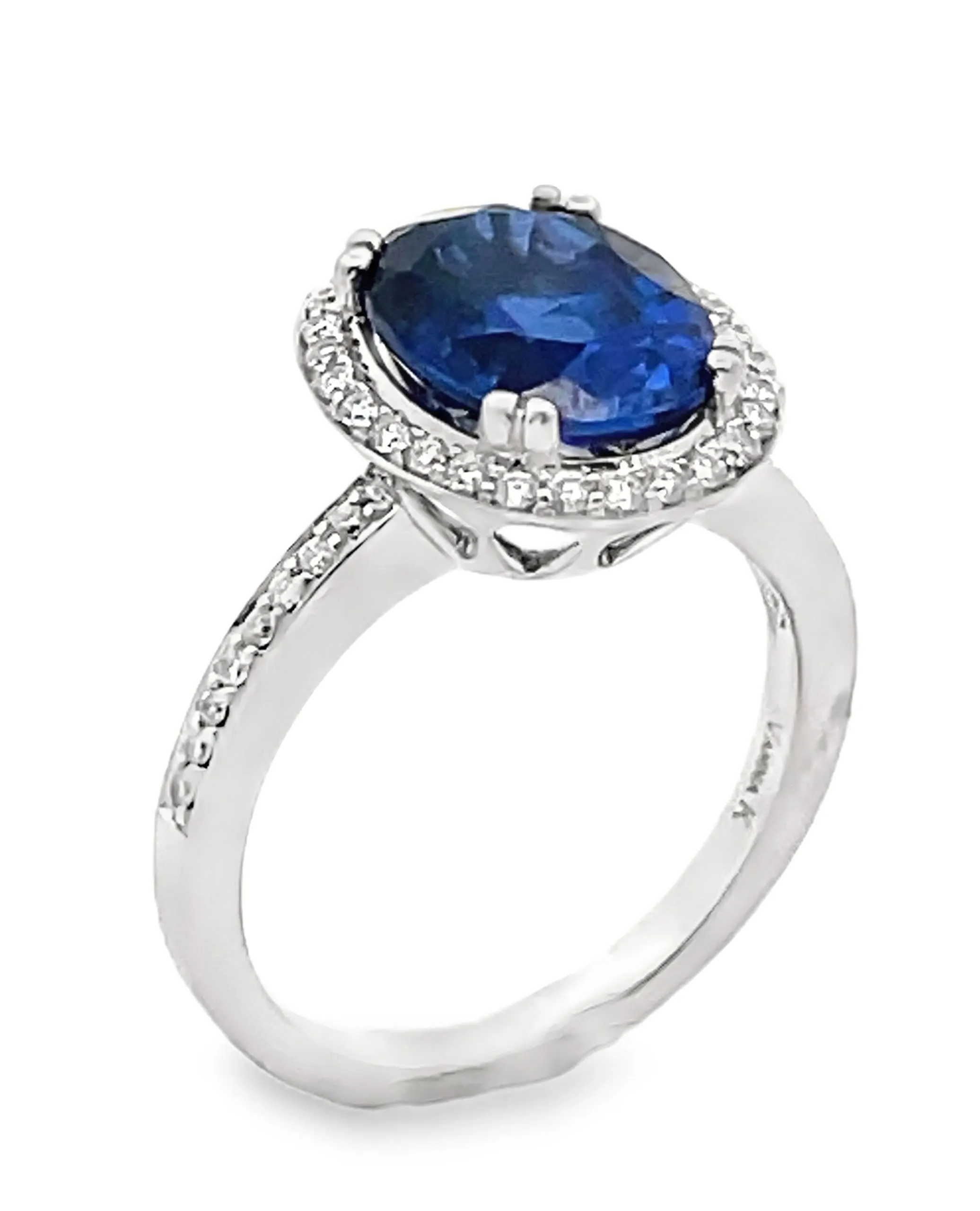 Vanna K 18K White Gold Sapphire & Diamond Ring