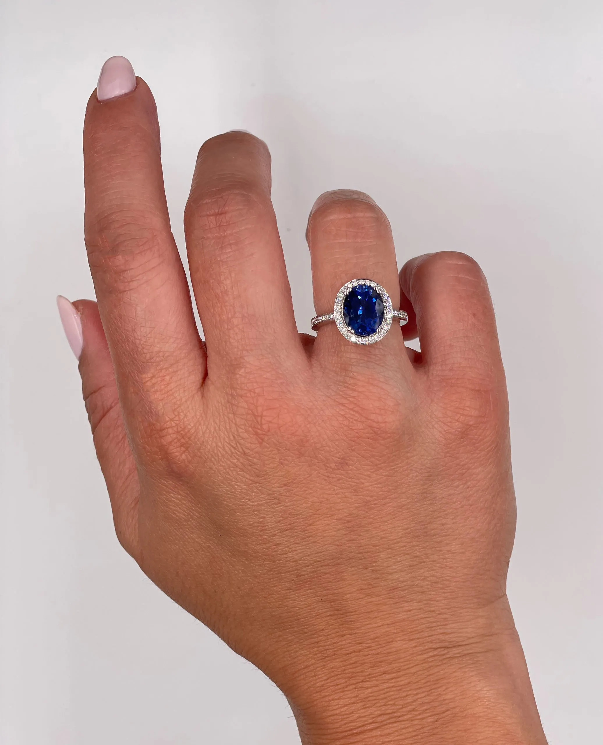 Vanna K 18K White Gold Sapphire & Diamond Ring