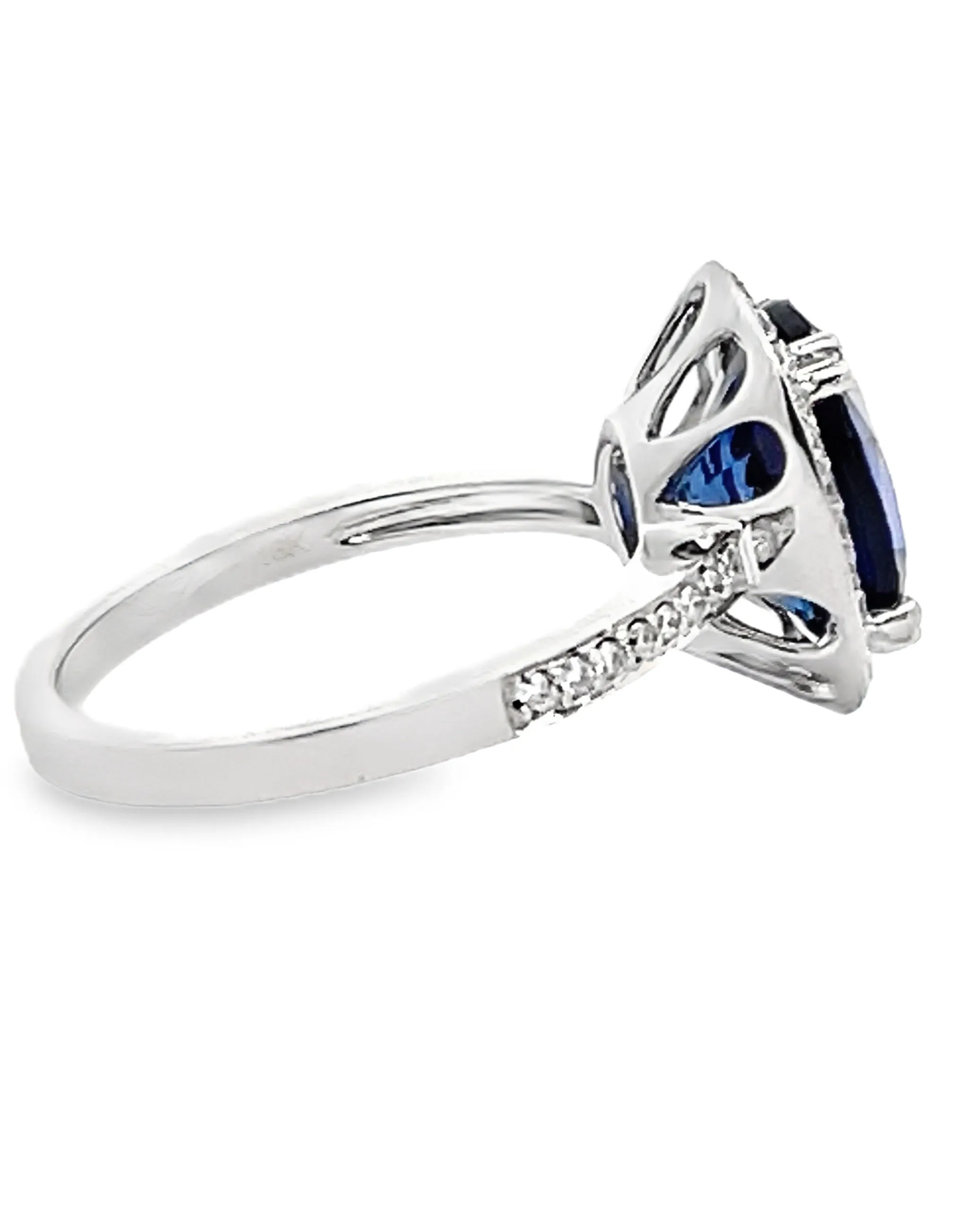 Vanna K 18K White Gold Sapphire & Diamond Ring