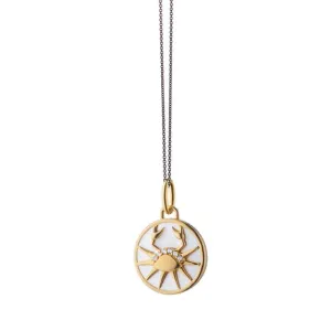 Vermeil Cancer Horoscope Charm Necklace