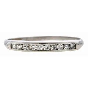 Vintage Diamond Wedding Band Ring