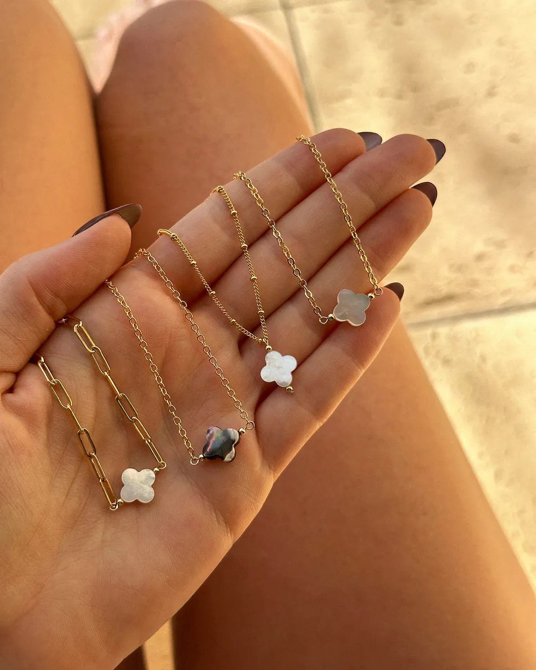 White Clover Necklace