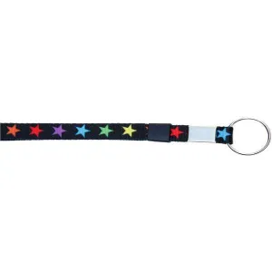 Wholesale Key Ring 3/8" - Colorful Stars (12 Pack)