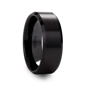 YORKSHIRE | Black Ceramic Ring Brushed Finish